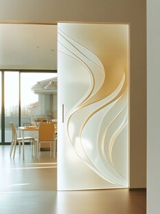 艺术玻璃隔断 优雅家居美学