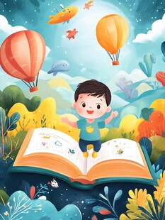 男孩踏书开启奇幻之旅