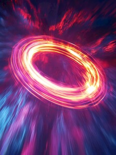 炫彩光环动感抽象背景图