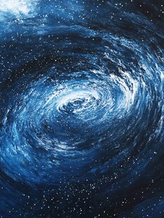 梦幻蓝色星系漩涡景观