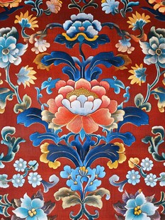 中式传统花卉刺绣图案