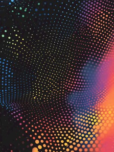 炫彩波点抽象背景图案
