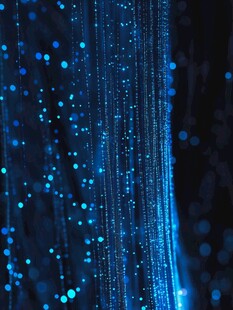 梦幻蓝色粒子光线背景