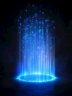 蓝色光束梦幻光影效果