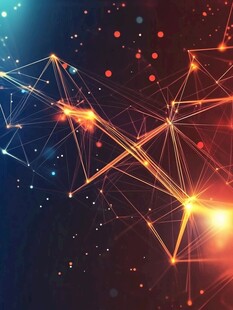 科技感网络光线抽象背景图