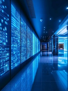 科技感十足的数字走廊