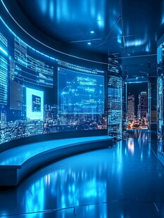科技感十足的未来数字空间