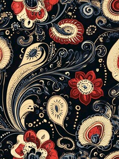 复古花卉佩斯利花纹图案