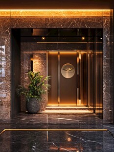 奢华酒店大堂入口景致