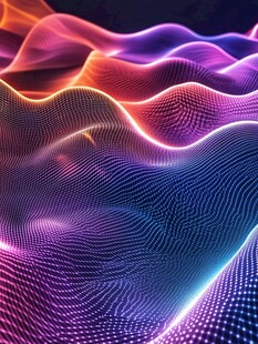 炫彩波浪数字艺术背景