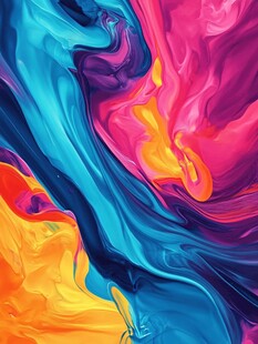 绚丽多彩流体艺术抽象画