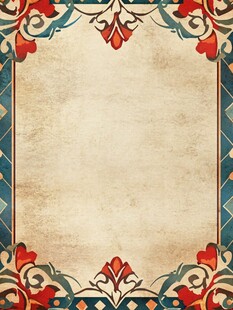 复古花纹边框背景图