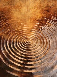 水面涟漪的抽象艺术画面