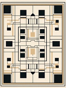 几何图案地毯设计图