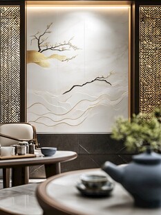 中式茶室墙面艺术装饰美