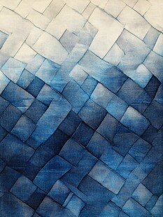 蓝调渐变几何方块纹理