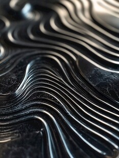 黑色波纹质感抽象图案