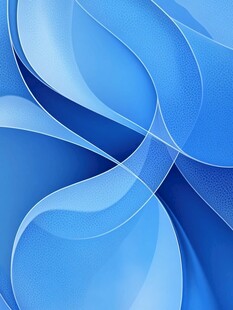 蓝色动感曲线抽象背景图