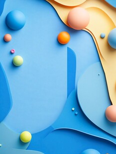 多彩立体几何抽象背景图