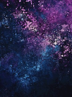 梦幻紫蓝抽象水彩背景图