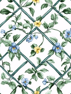 花卉藤蔓交织的精美图案