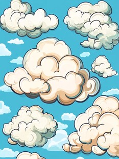 卡通云朵图案背景