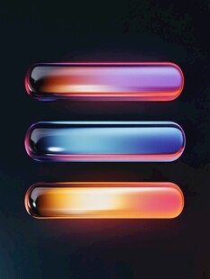 炫彩玻璃质感按钮设计