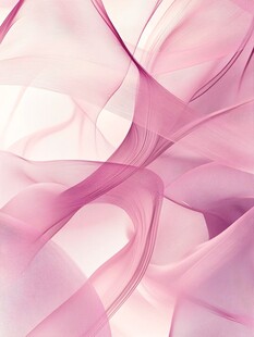 梦幻粉色飘带抽象背景图