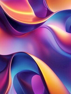 炫彩流动的抽象波纹图案