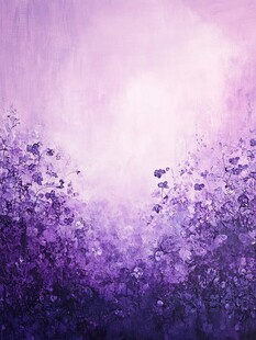 梦幻紫色花卉朦胧背景图