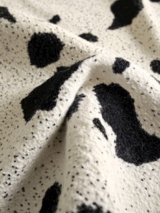 黑白奶牛纹柔软织物