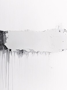 黑白滴墨抽象艺术画作