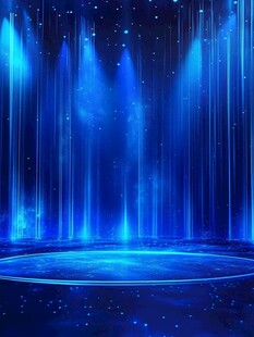 梦幻蓝色舞台灯光背景