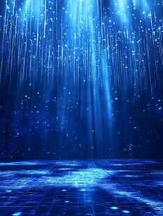梦幻蓝色星光舞台背景