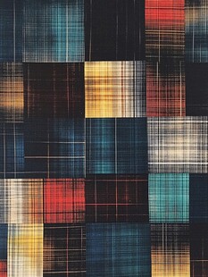 多彩格子拼接抽象纹理图案