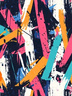 抽象多彩笔触图案纹理