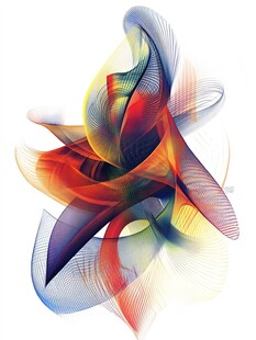 炫彩抽象线条艺术图案