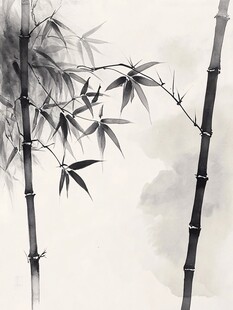 水墨竹韵图