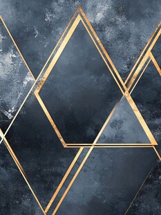 黑金几何抽象艺术背景图