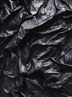 黑色褶皱塑料材质纹理