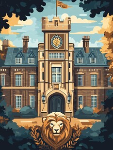 英式古典风格的宏伟建筑