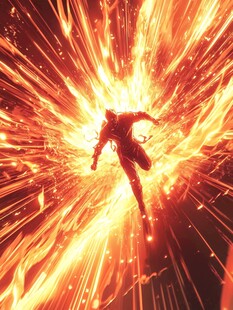 火焰英雄爆发瞬间