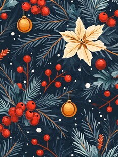 圣诞节日装饰图案背景