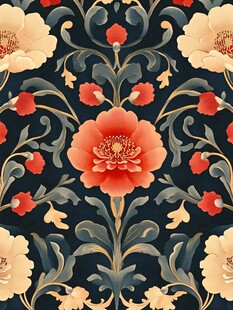 复古花卉精美纹样图案