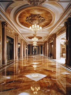 豪华欧式宫廷风走廊空间