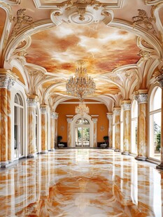 欧式奢华宫殿般的华丽大厅