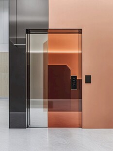 现代时尚的金属质感电梯门