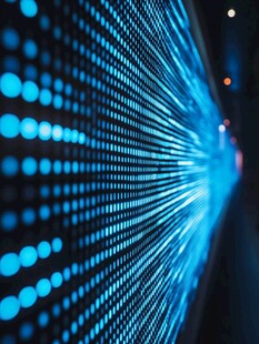 蓝色科技光线动态视觉效果