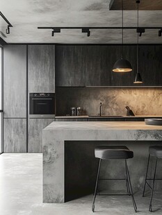 现代工业风厨房空间展示