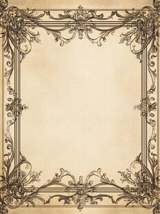 复古花纹装饰边框图案